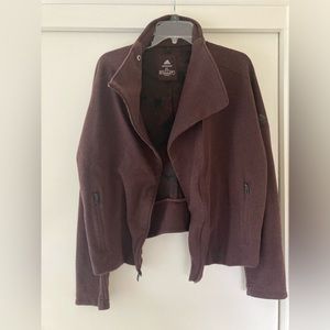 Asymmetrical zip fleece jacket